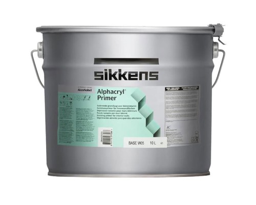 Sikkens Alphacryl Primer полуматовая изолирующая грунтовка для стен и потолков