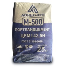 Цемент М500-Д0 I 42.5Н СС Донцемент (25кг)